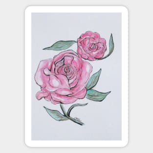 Pretty And Pink Roses Sticker